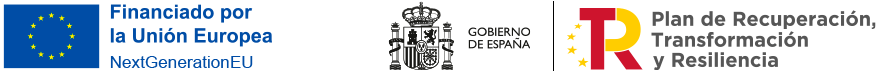 Logo de la Union Europea,Gobierno de España y Plan de recuperación,transformación y resilencia